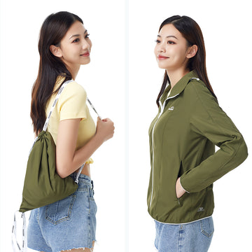 Women's Sun Protection Hoodie Long Sleeve Jacket Packable UPF 50+